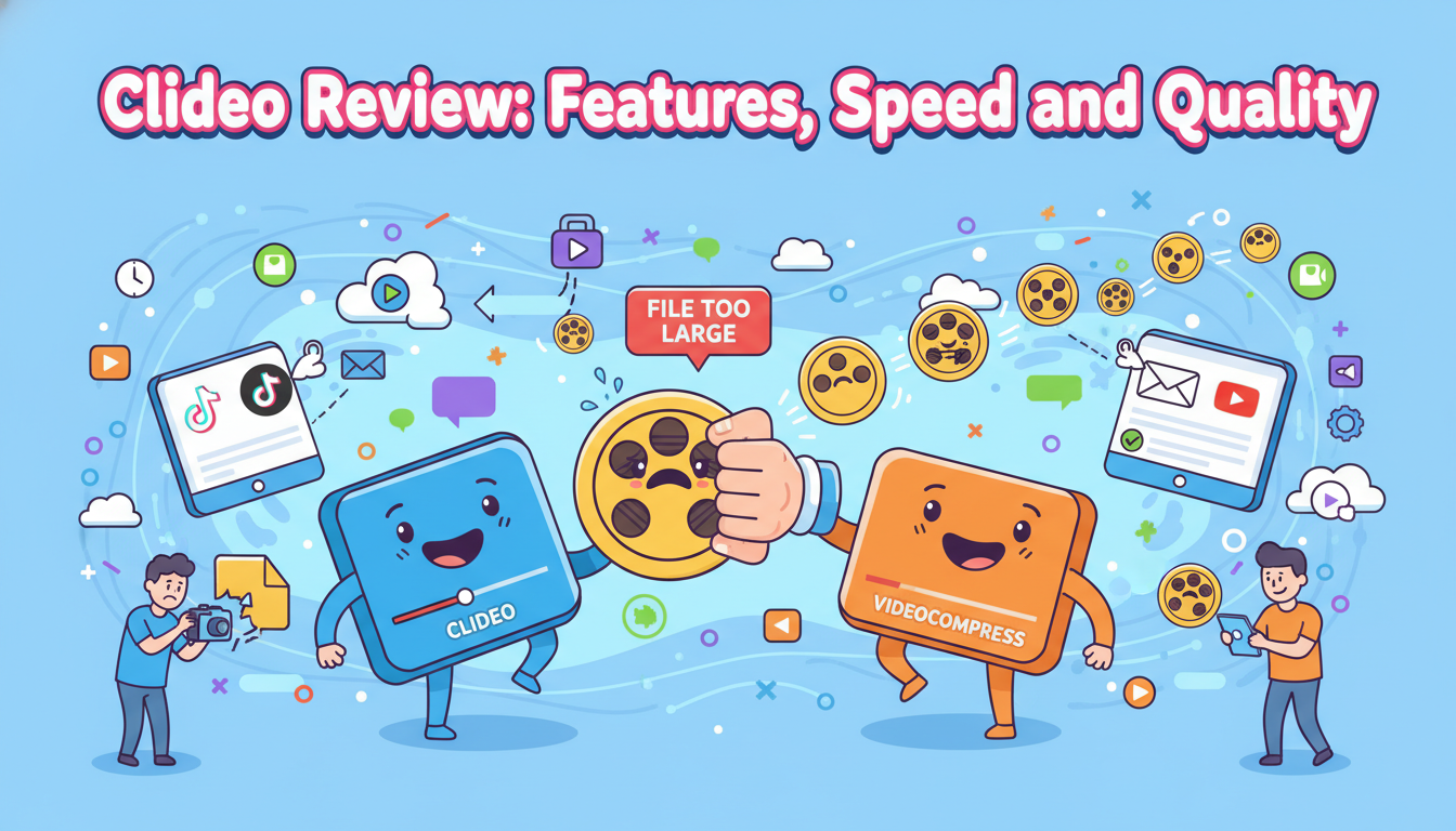 Clideo Review: Features, Speed and Quality | VideoCompress